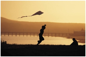 flying a kite