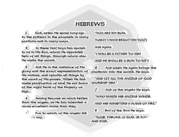book of hebrews chapter 1