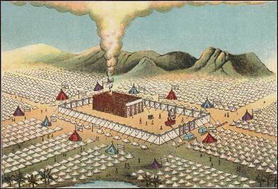painting of the tabernacle in the wilderness